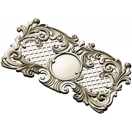 Rococo Medallion Decorative Panel STL for CNC