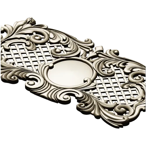 Rococo Medallion Decorative Panel STL for CNC