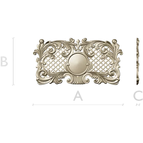 Rococo Medallion Decorative Panel STL for CNC