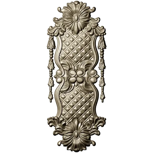 Rococo Quilted Vertical Decorative Panel STL for CNC