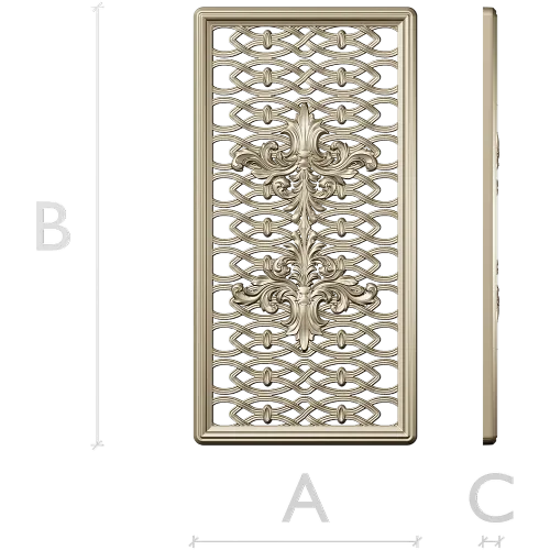 Acanthus Ribbon Decorative Panel STL for CNC