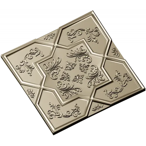 OctaFlora Panel - decorative STL 3D model for CNC