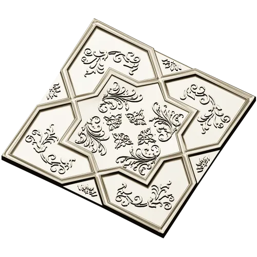 OctaFlora Panel - decorative STL 3D model for CNC