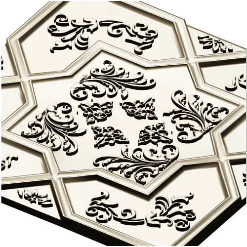 OctaFlora Panel - decorative STL 3D model for CNC