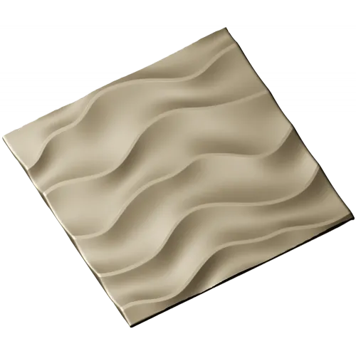 Wave relief decorative panel STL for CNC milling