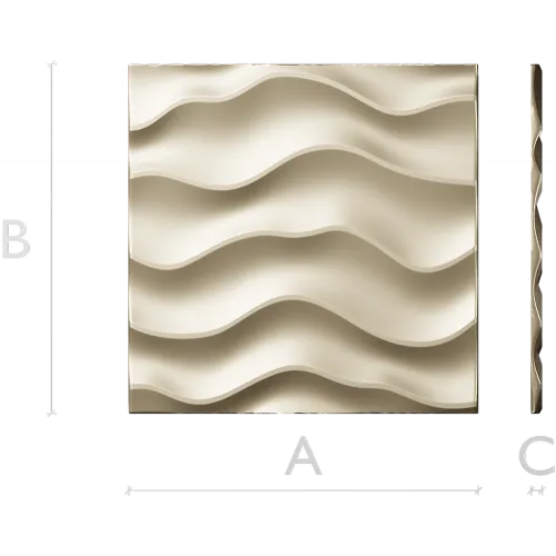Wave relief decorative panel STL for CNC milling