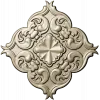 Florentine rosette decorative STL 3D model for CNC milling