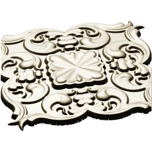 Florentine rosette decorative STL 3D model for CNC milling