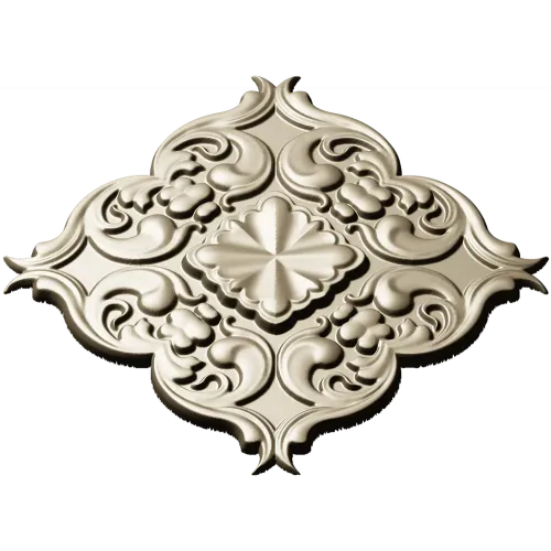 Florentine rosette decorative STL 3D model for CNC milling