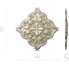 Florentine rosette decorative STL 3D model for CNC milling