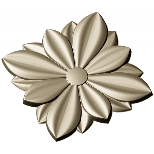 Petal Star Rosette - STL 3D model for CNC