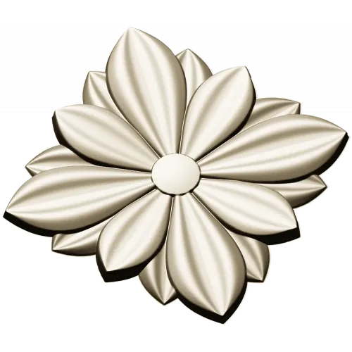Petal Star Rosette - STL 3D model for CNC
