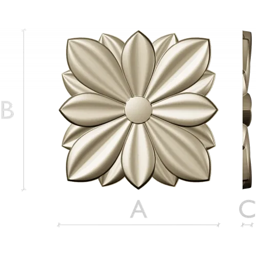 Petal Star Rosette - STL 3D model for CNC