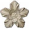 Five-Petal Floral Rosette STL for CNC Milling