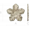 Five-Petal Floral Rosette STL for CNC Milling