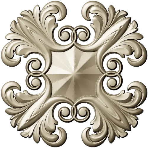 Acanthus Star Rosette STL for CNC