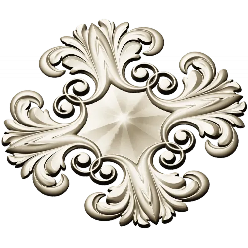 Acanthus Star Rosette STL for CNC
