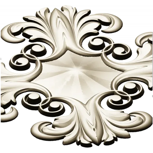 Acanthus Star Rosette STL for CNC