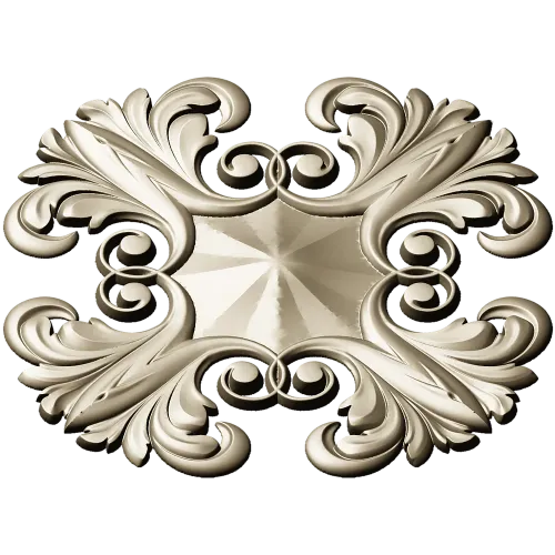 Acanthus Star Rosette STL for CNC