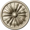 Round Floral Rosette STL 3D Model for CNC Router