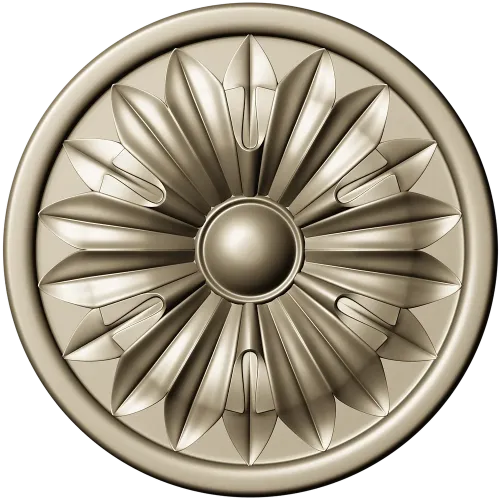 Round Floral Rosette STL 3D Model for CNC Router