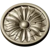Round Floral Rosette STL 3D Model for CNC Router