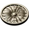 Round Floral Rosette STL 3D Model for CNC Router