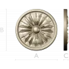 Round Floral Rosette STL 3D Model for CNC Router