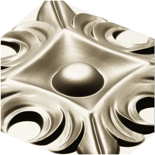 Regal Acanthus Square Rosette - STL 3D Model for CNC