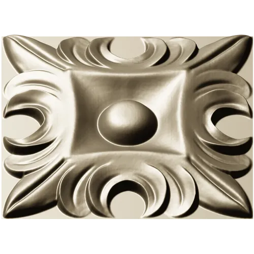 Regal Acanthus Square Rosette - STL 3D Model for CNC