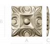 Regal Acanthus Square Rosette - STL 3D Model for CNC