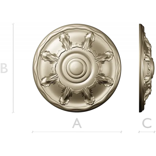 Auric Sun Rosette - STL 3D model for CNC carving