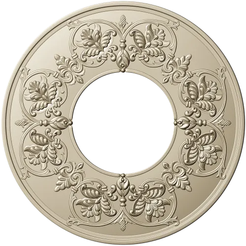Классическая круглая розетка с акантовым орнаментом - STL для ЧПУ