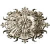 Ornate Floral Rosette STL for CNC Carving