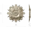 Ornate Floral Rosette STL for CNC Carving