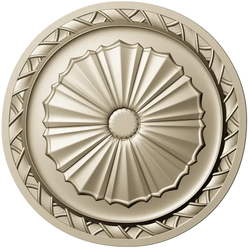Classic Sunburst Rosette STL for CNC