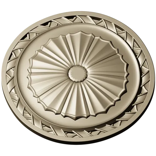 Classic Sunburst Rosette STL for CNC