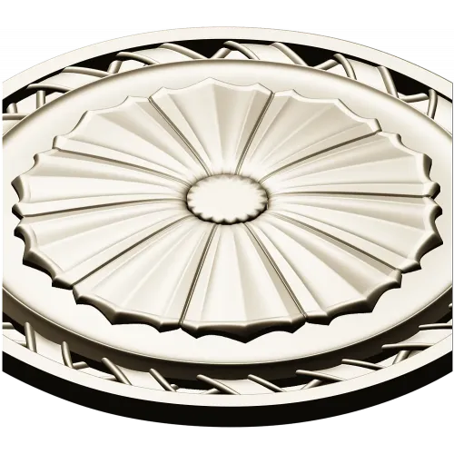 Classic Sunburst Rosette STL for CNC