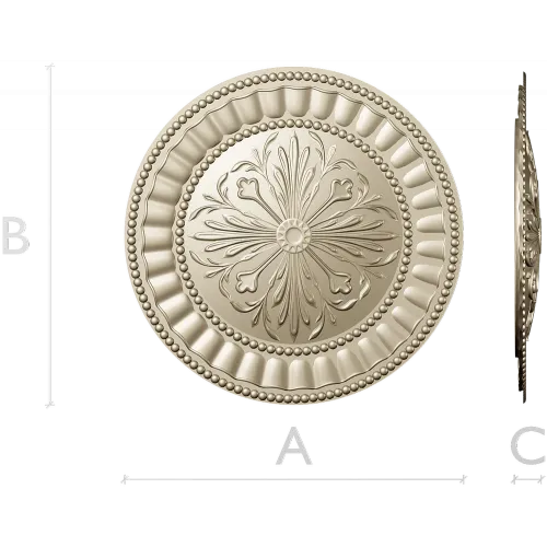 Regal Fleur Rosette - STL 3D model for CNC carving