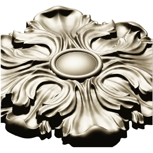 Florentine Acanthus Rosette STL for CNC carving