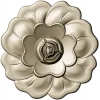 Floral Rosette STL for CNC - High Relief Decorative Medallion