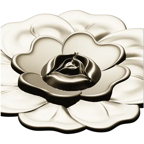 Floral Rosette STL for CNC - High Relief Decorative Medallion