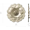 Floral Rosette STL for CNC - High Relief Decorative Medallion