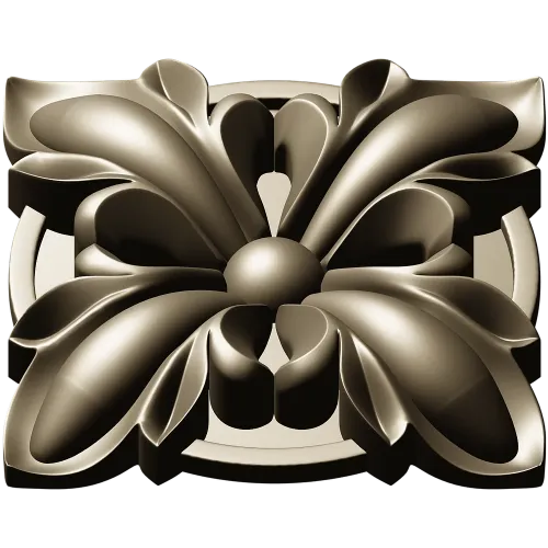 High-Relief Floral Rosette STL for CNC