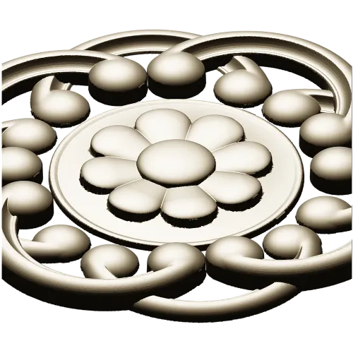 Daisy Knot Rosette - STL 3D model for CNC carving