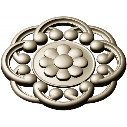 Daisy Knot Rosette - STL 3D model for CNC carving