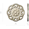 Daisy Knot Rosette - STL 3D model for CNC carving
