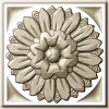 Sunburst square rosette STL 3D model for CNC