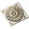 Sunburst square rosette STL 3D model for CNC
