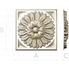 Sunburst square rosette STL 3D model for CNC